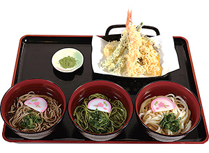食べ比べ（温）・天ぷら付き